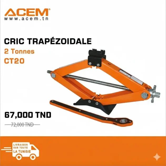 Cric trapézoidale 2 tonne ct20