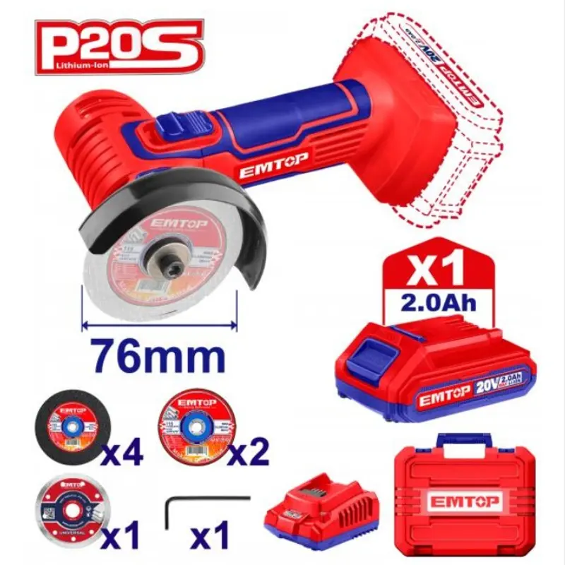 MEULE 76MM 20V 2B 2AH+7DIS EMTOP ELAG76017