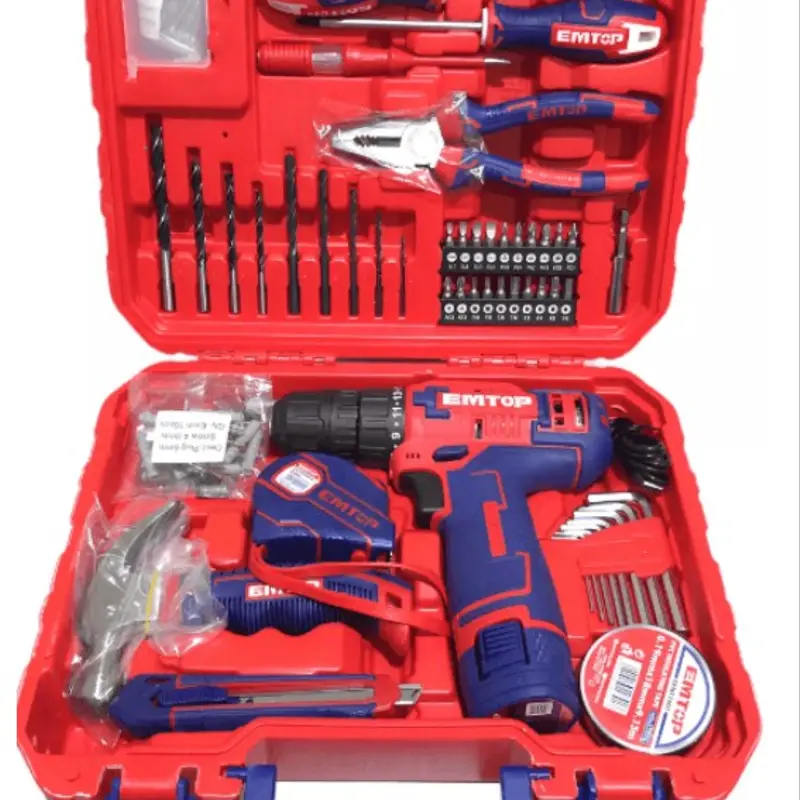 VALISE D’OUTILS+VISSEUCE 12V 96P EMTOP EEDK09601 – Image 2