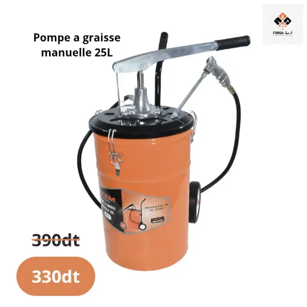 Pompe à graisse manuelle 12L ou 25L
