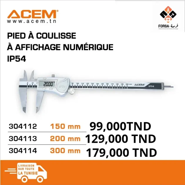 Pied a colisse afficheur numérique ip54