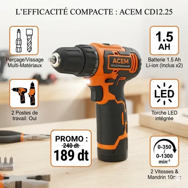 Visseuse sans fil 12V promo